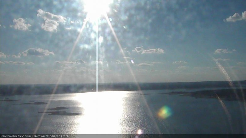 Lake Travis webcam, August 27, 2018 5:25 PM CT
