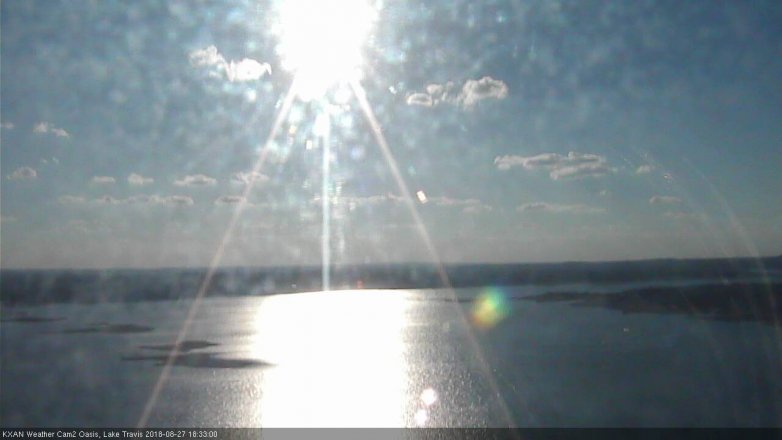 Lake Travis webcam, August 27, 2018 5:35 PM CT