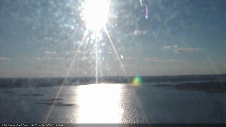 Lake Travis webcam, August 27, 2018 5:40 PM CT