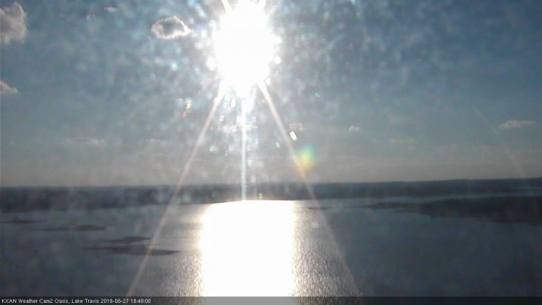 Lake Travis webcam, August 27, 2018 5:50 PM CT