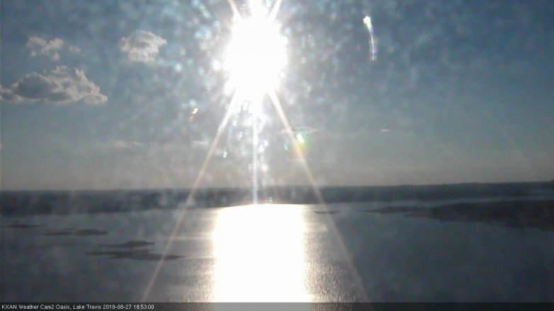 Lake Travis webcam, August 27, 2018 5:55 PM CT