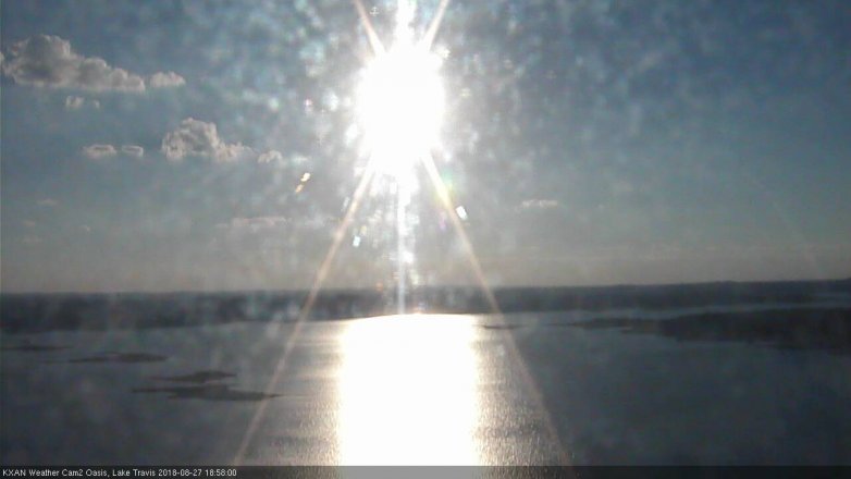 Lake Travis webcam, August 27, 2018 6:00 PM CT