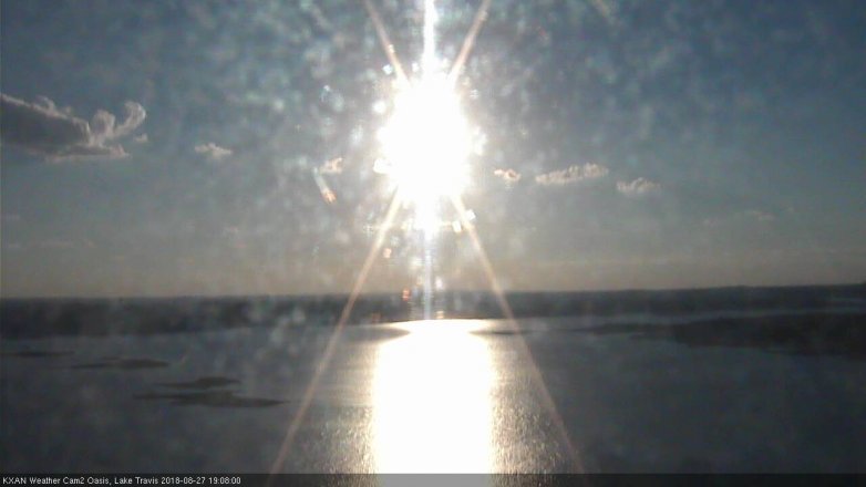 Lake Travis webcam, August 27, 2018 6:10 PM CT