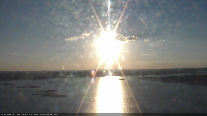 Lake Travis webcam, August 27, 2018 6:25 PM CT