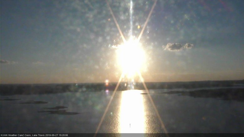 Lake Travis webcam, August 27, 2018 6:30 PM CT