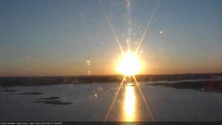 Lake Travis webcam, August 27, 2018 6:50 PM CT