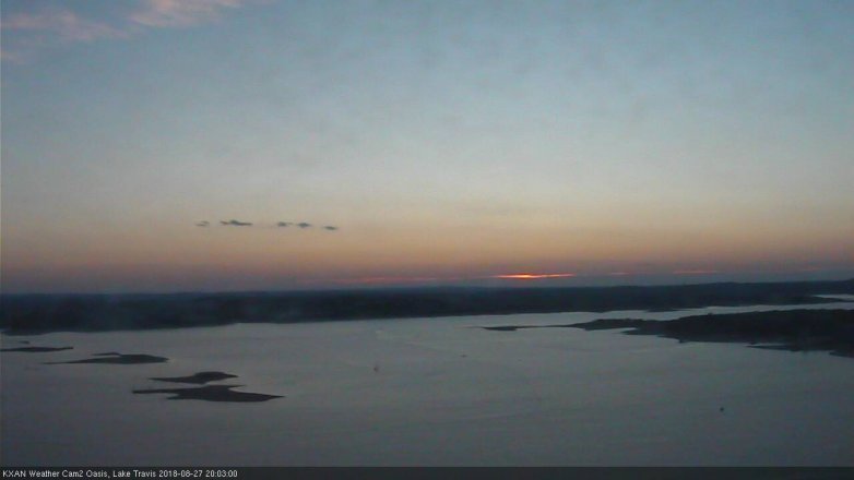 Lake Travis webcam, August 27, 2018 7:05 PM CT