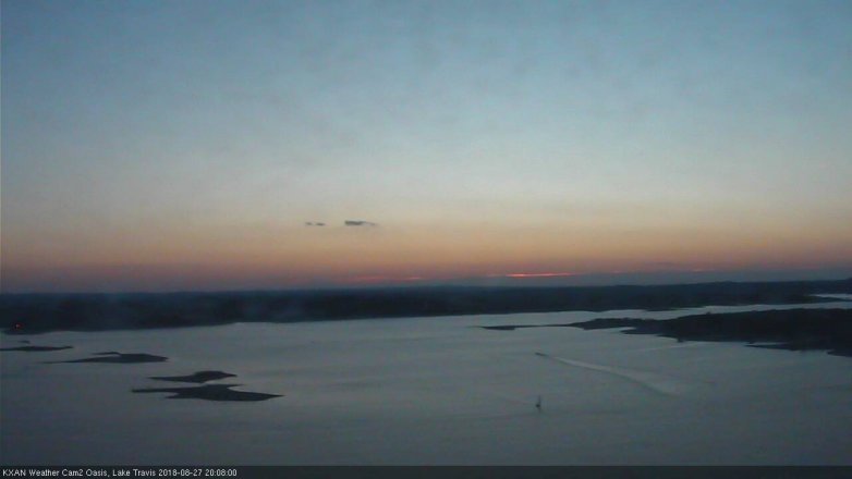 Lake Travis webcam, August 27, 2018 7:10 PM CT