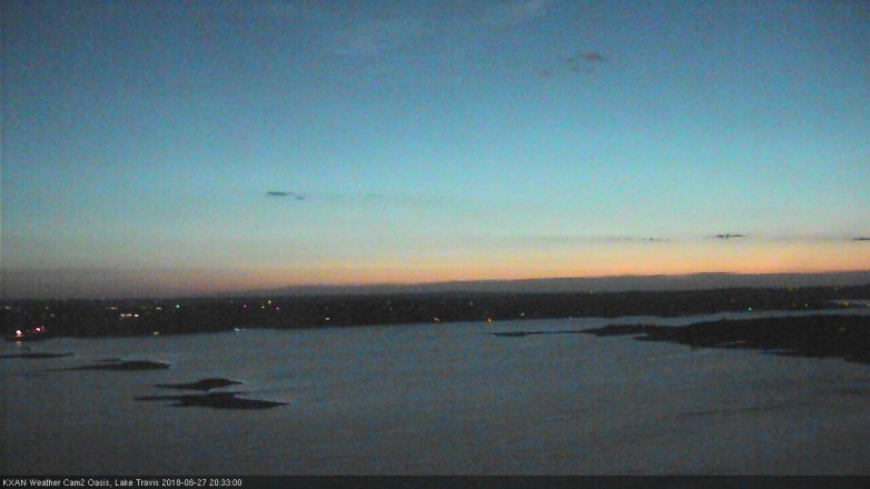 Lake Travis webcam, August 27, 2018 7:35 PM CT