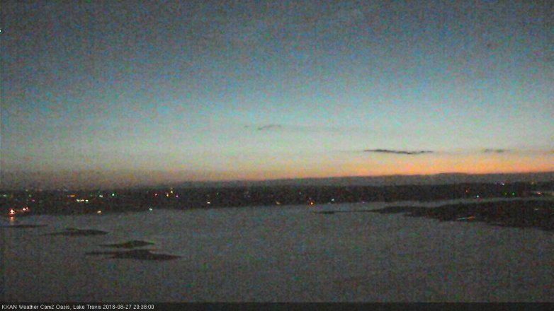 Lake Travis webcam, August 27, 2018 7:40 PM CT