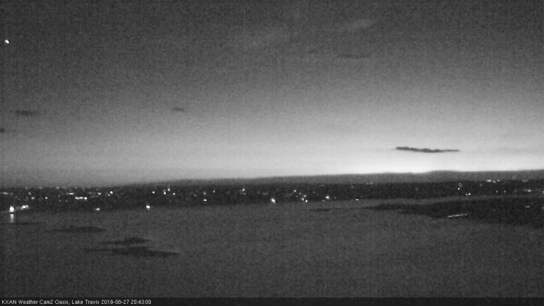 Lake Travis webcam, August 27, 2018 7:45 PM CT