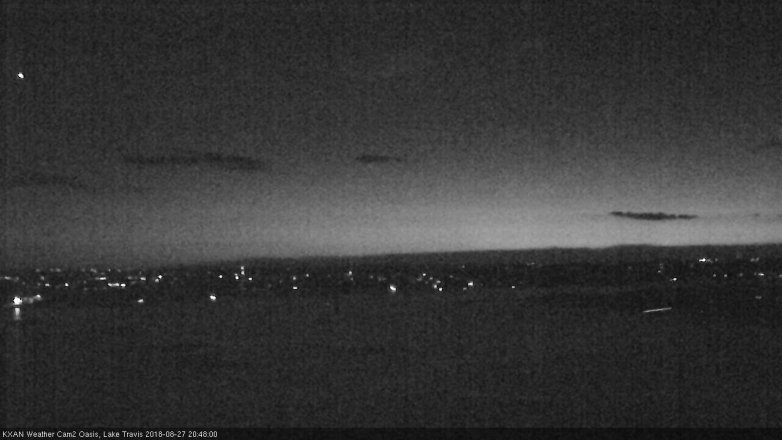 Lake Travis webcam, August 27, 2018 7:50 PM CT