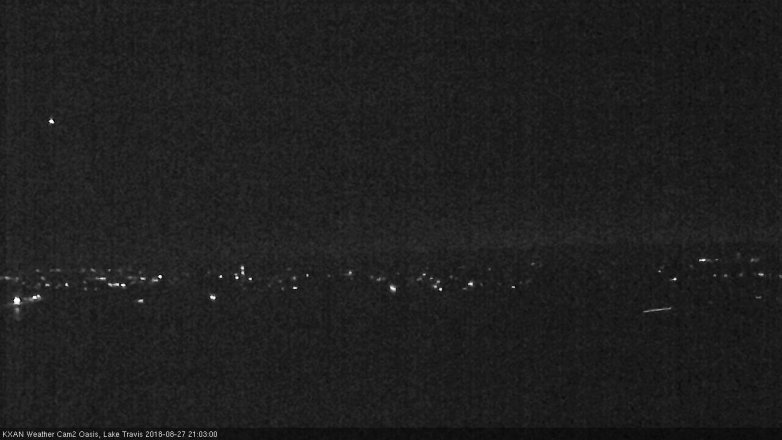 Lake Travis webcam, August 27, 2018 8:05 PM CT