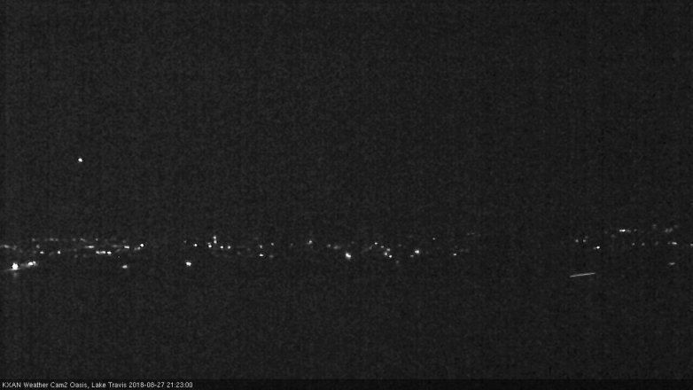 Lake Travis webcam, August 27, 2018 8:25 PM CT