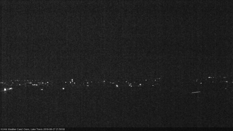 Lake Travis webcam, August 27, 2018 9:00 PM CT