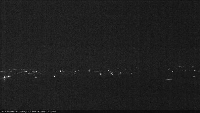 Lake Travis webcam, August 27, 2018 9:15 PM CT