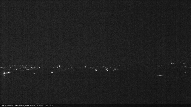 Lake Travis webcam, August 27, 2018 9:20 PM CT