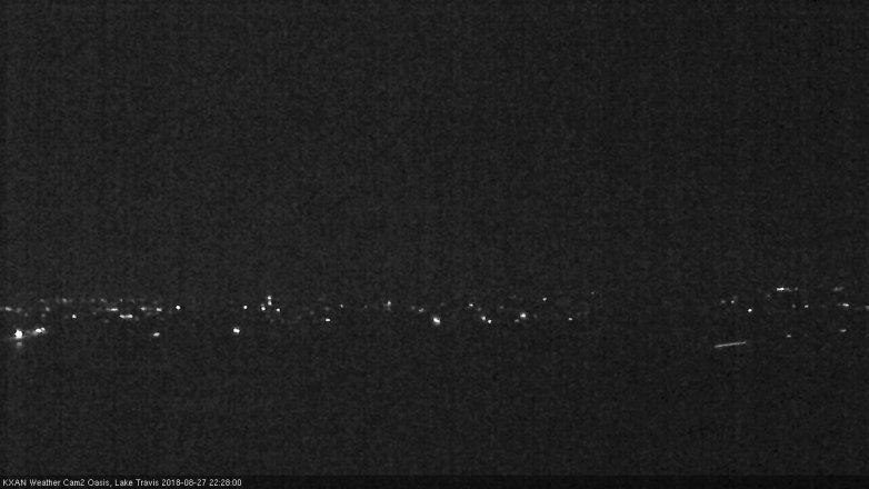 Lake Travis webcam, August 27, 2018 9:30 PM CT