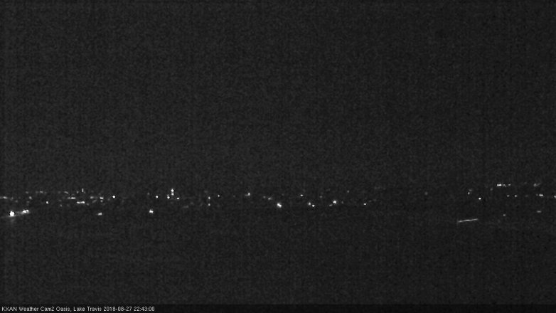 Lake Travis webcam, August 27, 2018 9:45 PM CT