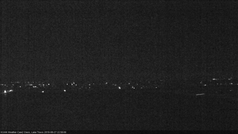 Lake Travis webcam, August 27, 2018 10:00 PM CT