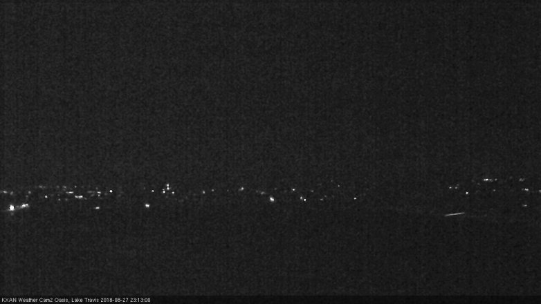 Lake Travis webcam, August 27, 2018 10:15 PM CT