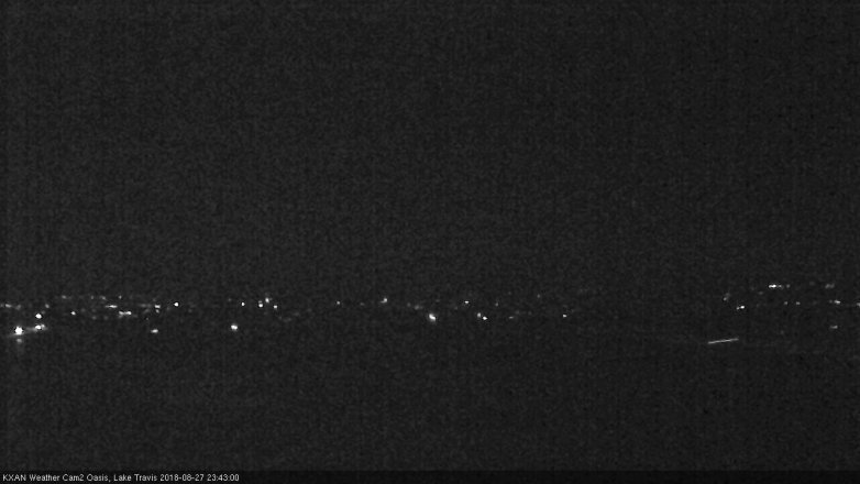 Lake Travis webcam, August 27, 2018 10:45 PM CT