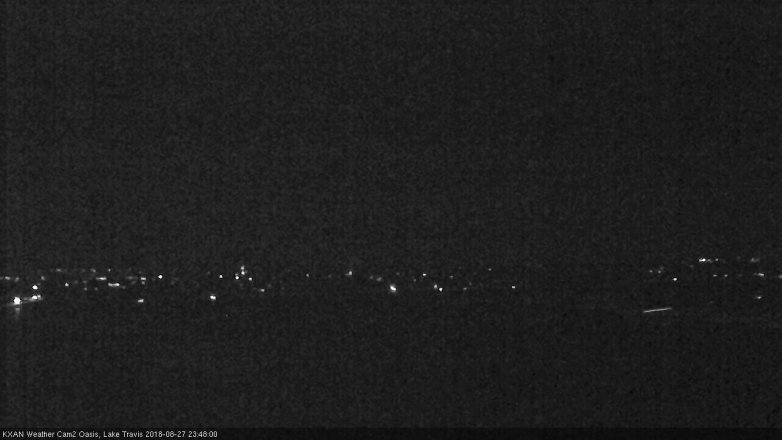 Lake Travis webcam, August 27, 2018 10:50 PM CT