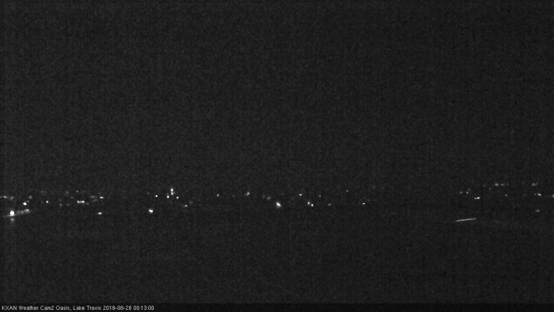 Lake Travis webcam, August 27, 2018 11:15 PM CT