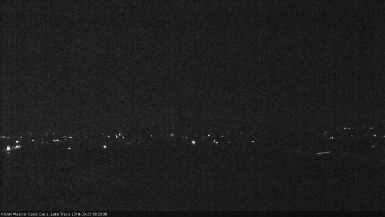 Lake Travis webcam, August 27, 2018 11:30 PM CT