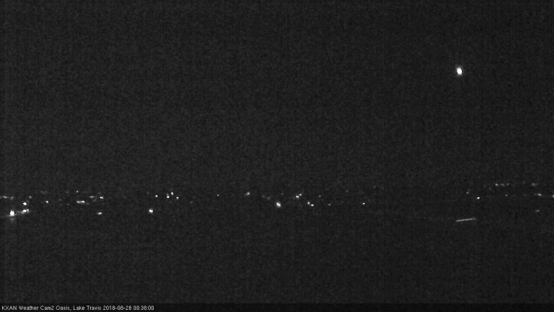 Lake Travis webcam, August 27, 2018 11:40 PM CT