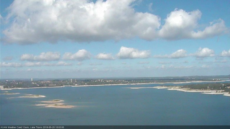Lake Travis webcam, August 28, 2018 9:05 AM CT