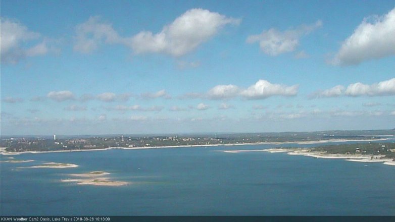 Lake Travis webcam, August 28, 2018 9:15 AM CT