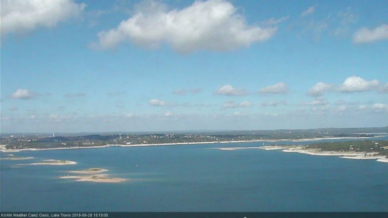 Lake Travis webcam, August 28, 2018 9:20 AM CT