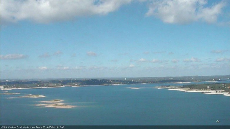Lake Travis webcam, August 28, 2018 9:25 AM CT