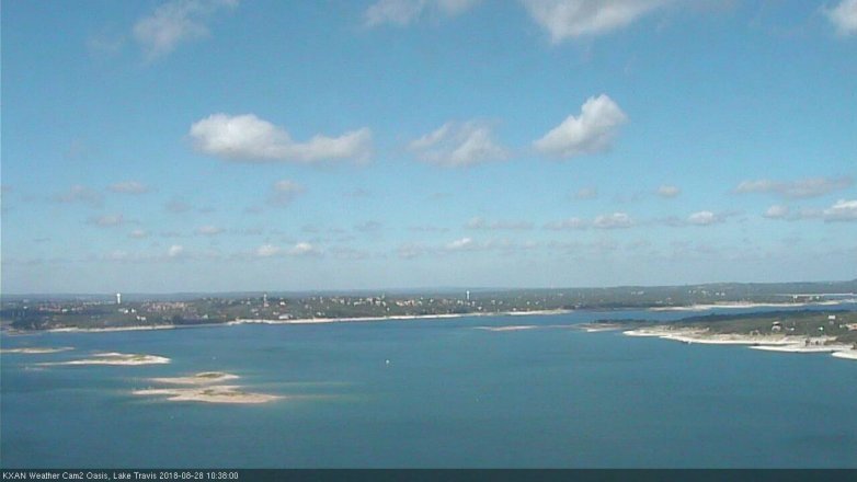 Lake Travis webcam, August 28, 2018 9:40 AM CT