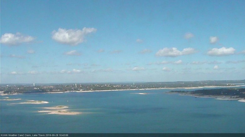 Lake Travis webcam, August 28, 2018 9:45 AM CT
