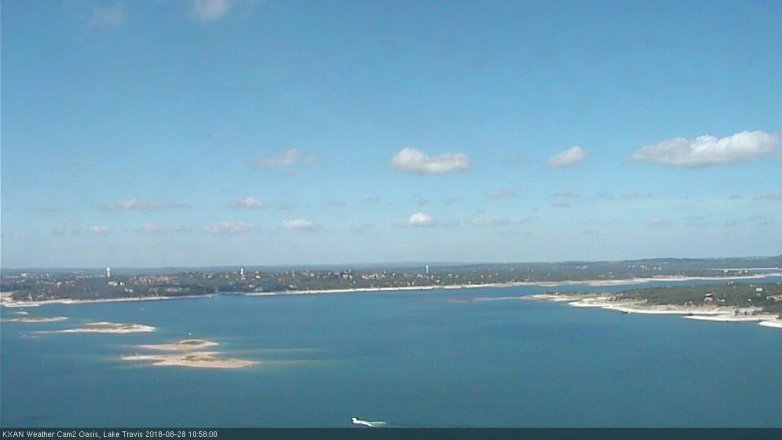 Lake Travis webcam, August 28, 2018 10:00 AM CT