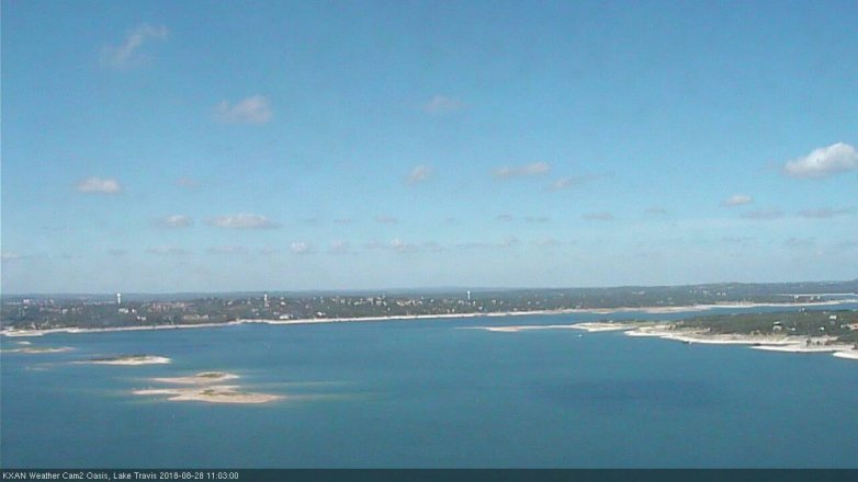 Lake Travis webcam, August 28, 2018 10:05 AM CT