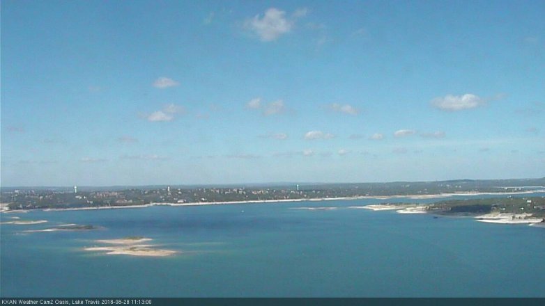 Lake Travis webcam, August 28, 2018 10:15 AM CT