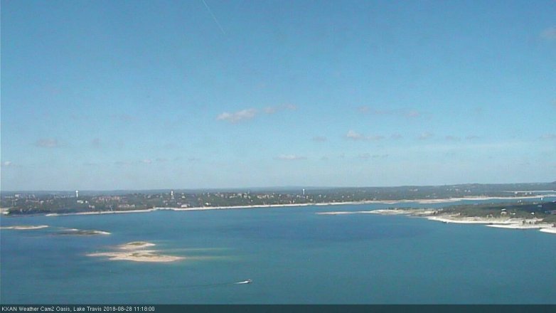 Lake Travis webcam, August 28, 2018 10:20 AM CT