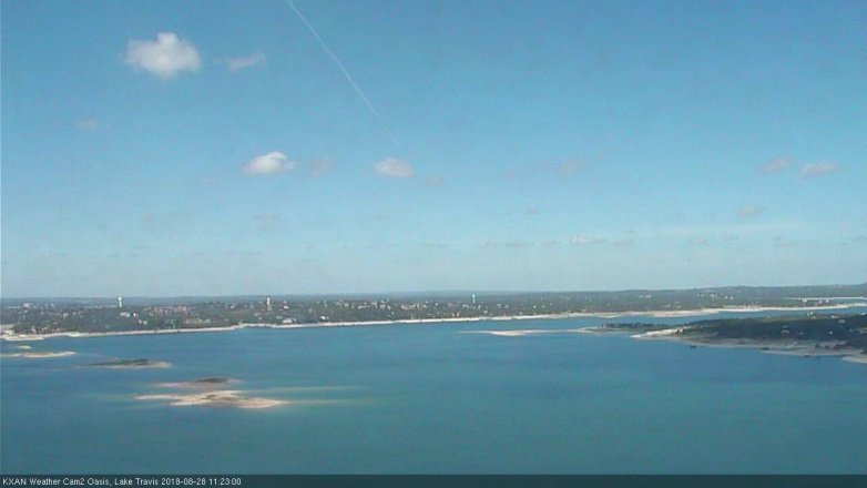 Lake Travis webcam, August 28, 2018 10:25 AM CT
