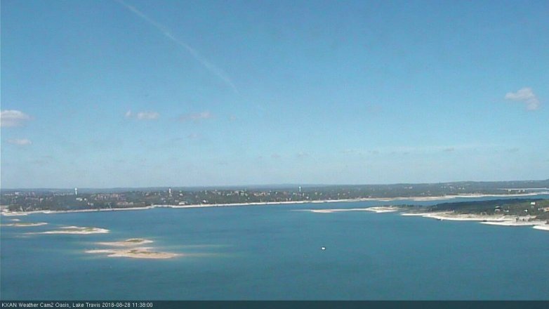 Lake Travis webcam, August 28, 2018 10:40 AM CT
