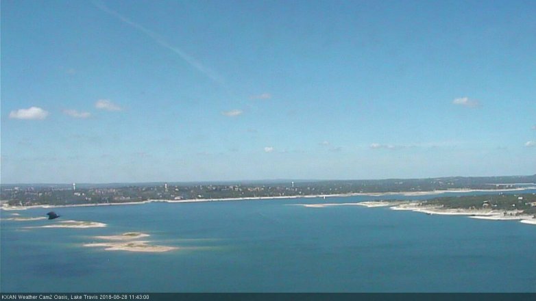 Lake Travis webcam, August 28, 2018 10:45 AM CT