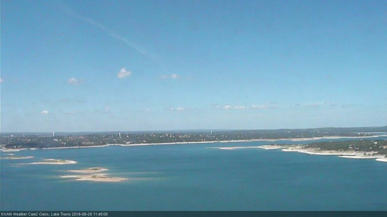 Lake Travis webcam, August 28, 2018 10:50 AM CT