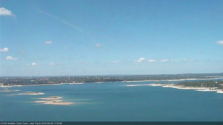Lake Travis webcam, August 28, 2018 10:55 AM CT