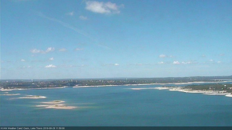 Lake Travis webcam, August 28, 2018 11:00 AM CT