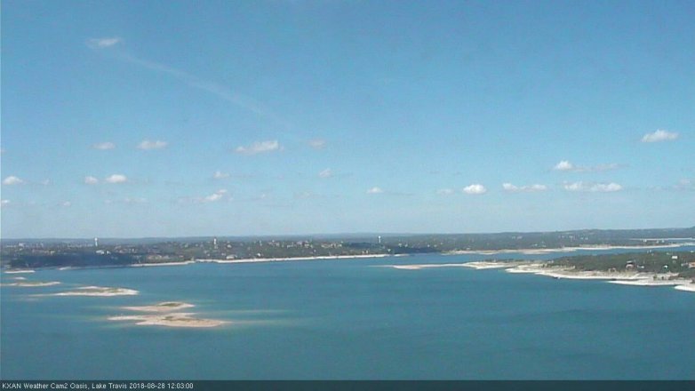 Lake Travis webcam, August 28, 2018 11:05 AM CT