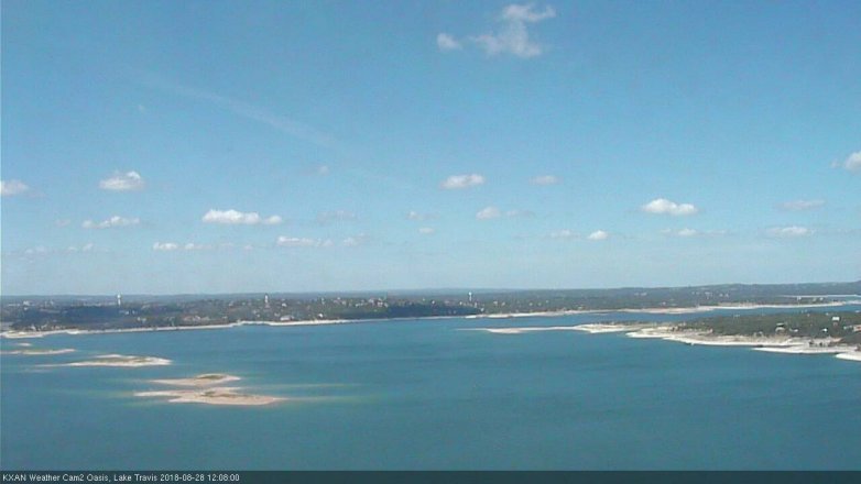 Lake Travis webcam, August 28, 2018 11:10 AM CT