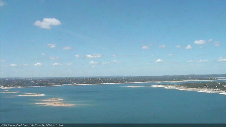 Lake Travis webcam, August 28, 2018 11:15 AM CT