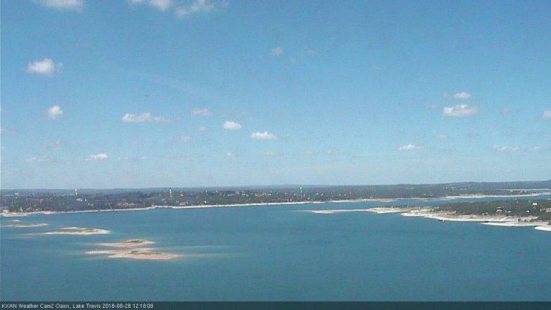 Lake Travis webcam, August 28, 2018 11:20 AM CT